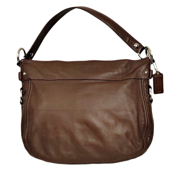 Coach Zoe Brown Genuine Leather Hobo Medium Shoulder Bag F14707 - Picture 3 of 9